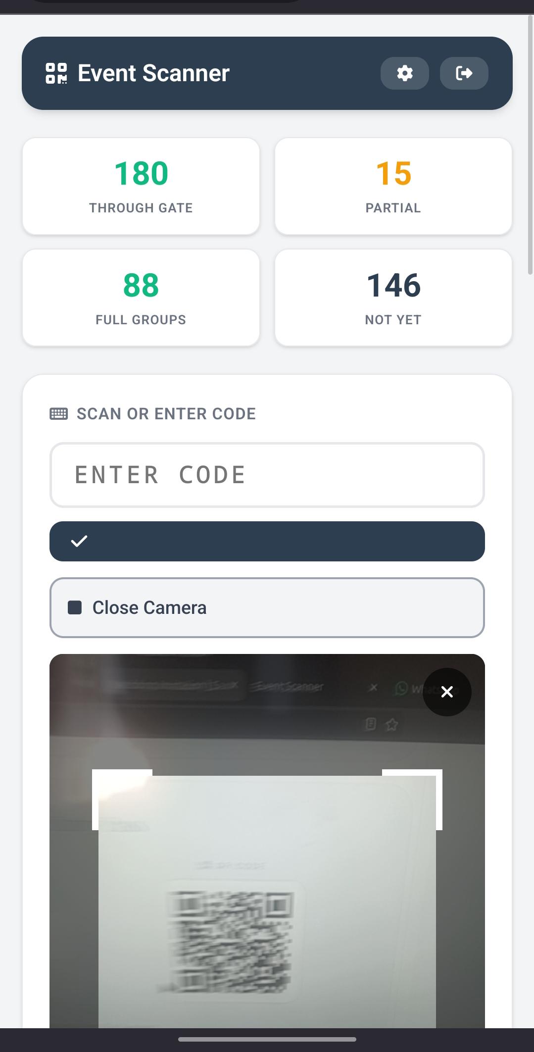 Event scanner