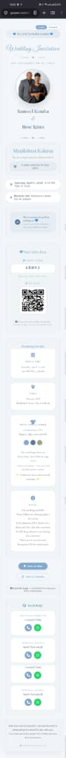 GoSaed digital wedding invitation — English version